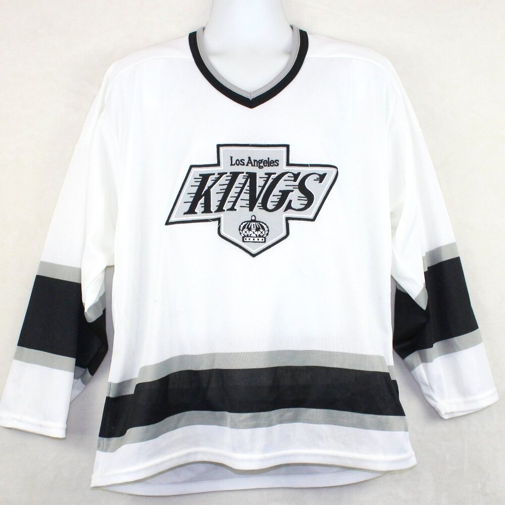 Vintage 80s CCM Maska Los Angeles LA Kings Larry Robinson Hockey Jersey (L)